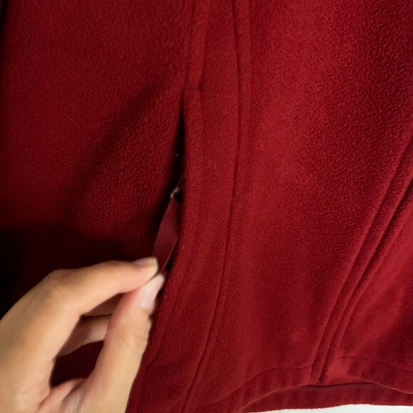 Duluth Trading Fleece Jacket Men's Full Zip Sweater Red Pockets Sz Large - Picture 4 of 10